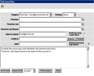Composing a Message. Click to Enlarge